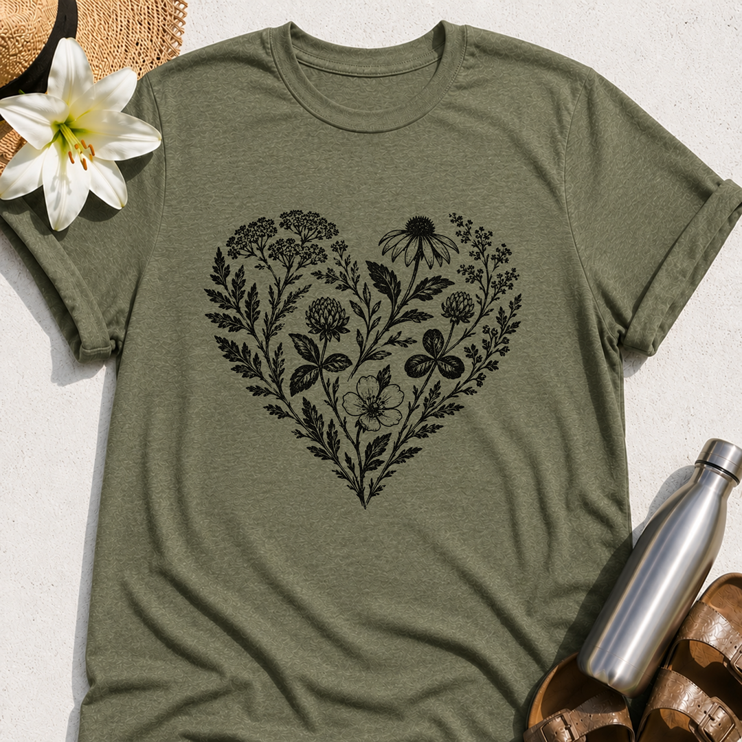 Heart Of Flowers T-Shirt