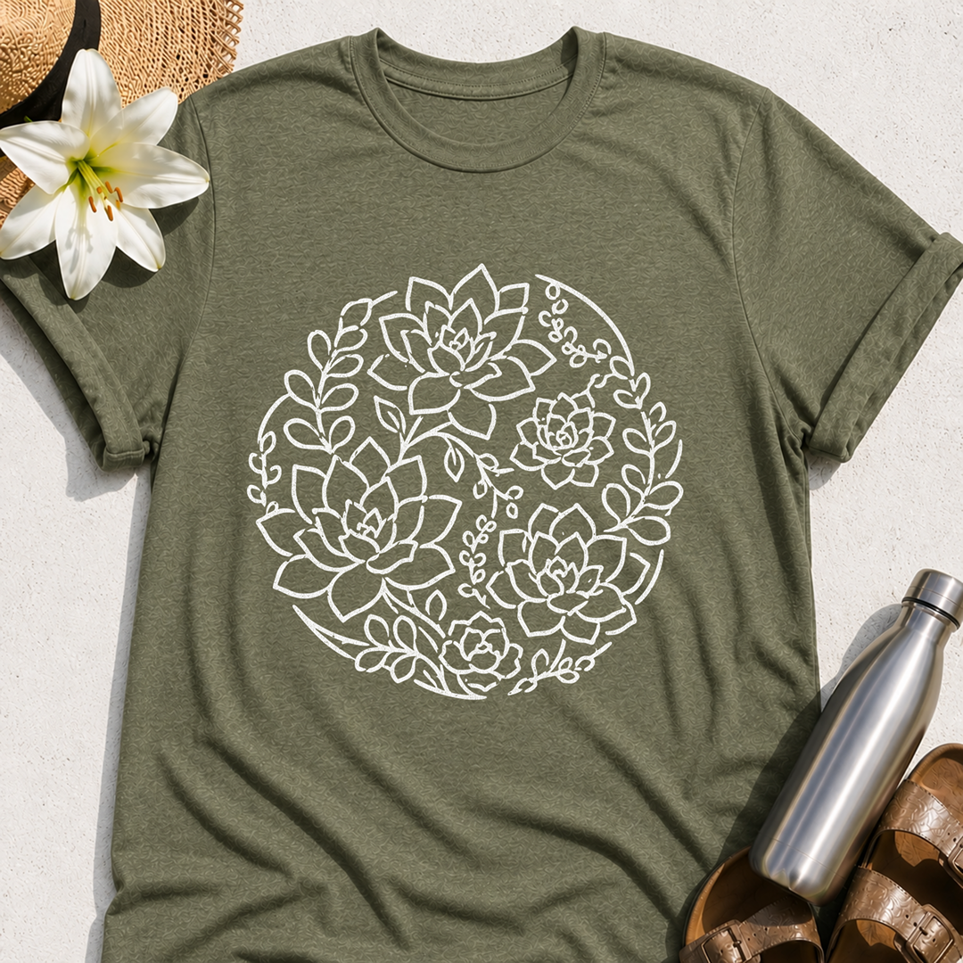 Succulent Circle T-Shirt
