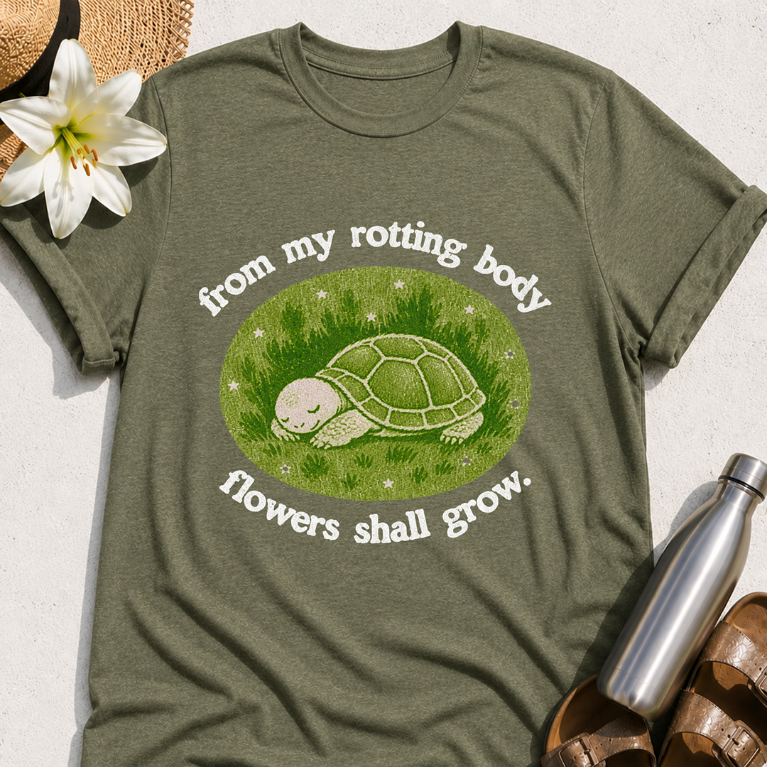 Flowers Shall Grow Turtle T-Shirt