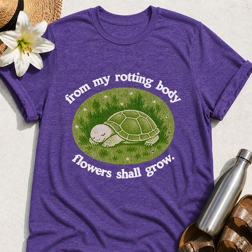 Flowers Shall Grow Turtle T-Shirt