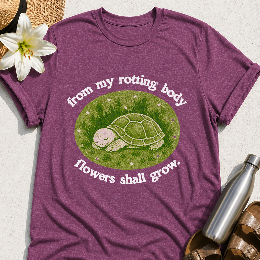 Flowers Shall Grow Turtle T-Shirt