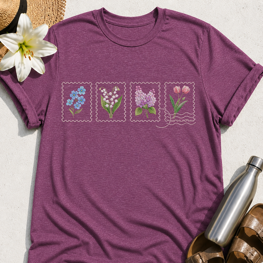 Faux Stitch Floral T-Shirt