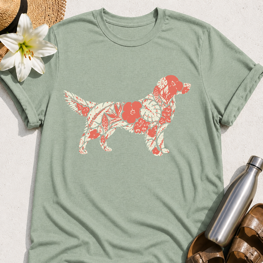 Floral Retriever T-Shirt