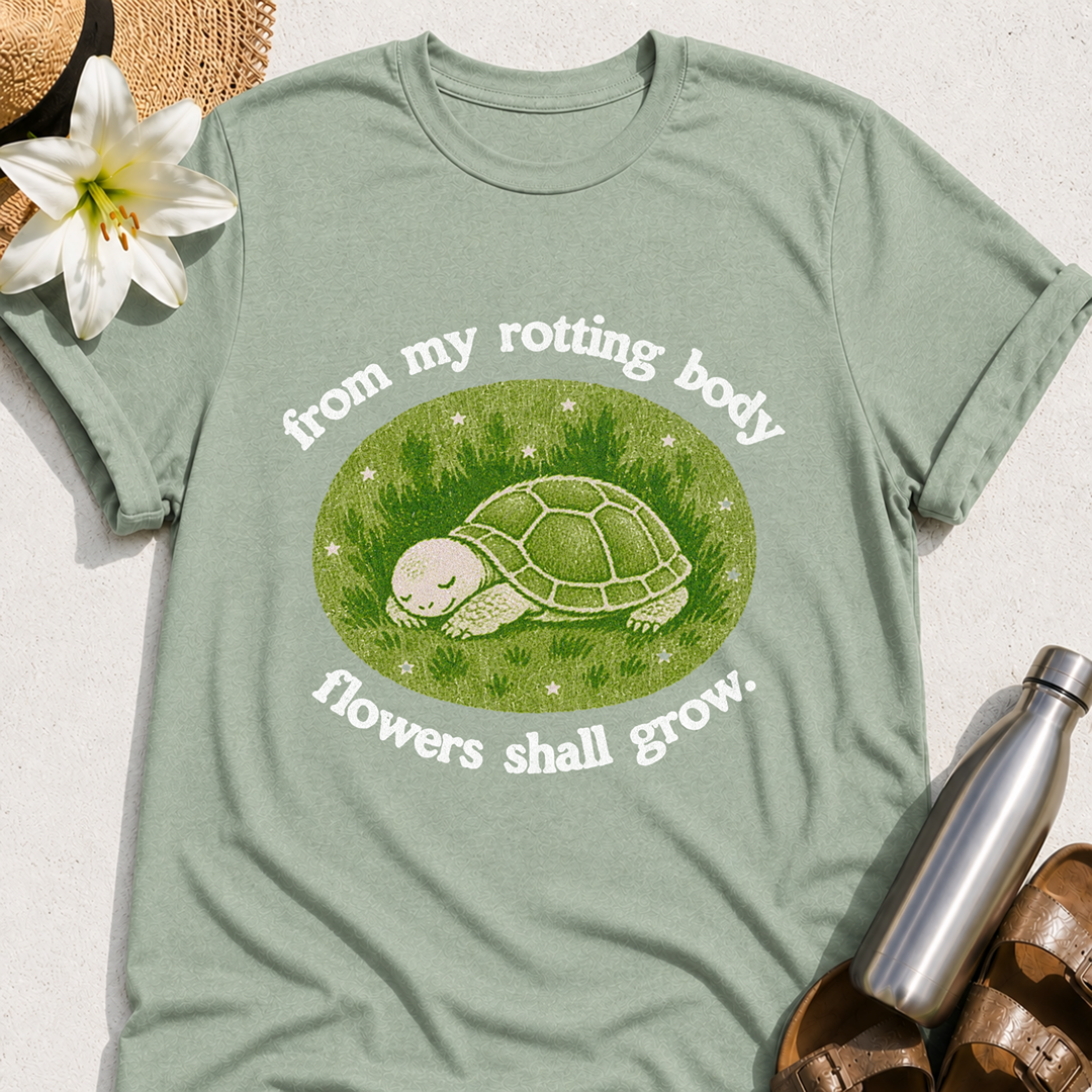 Flowers Shall Grow Turtle T-Shirt