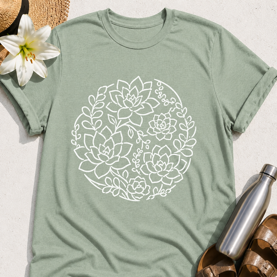 Succulent Circle T-Shirt