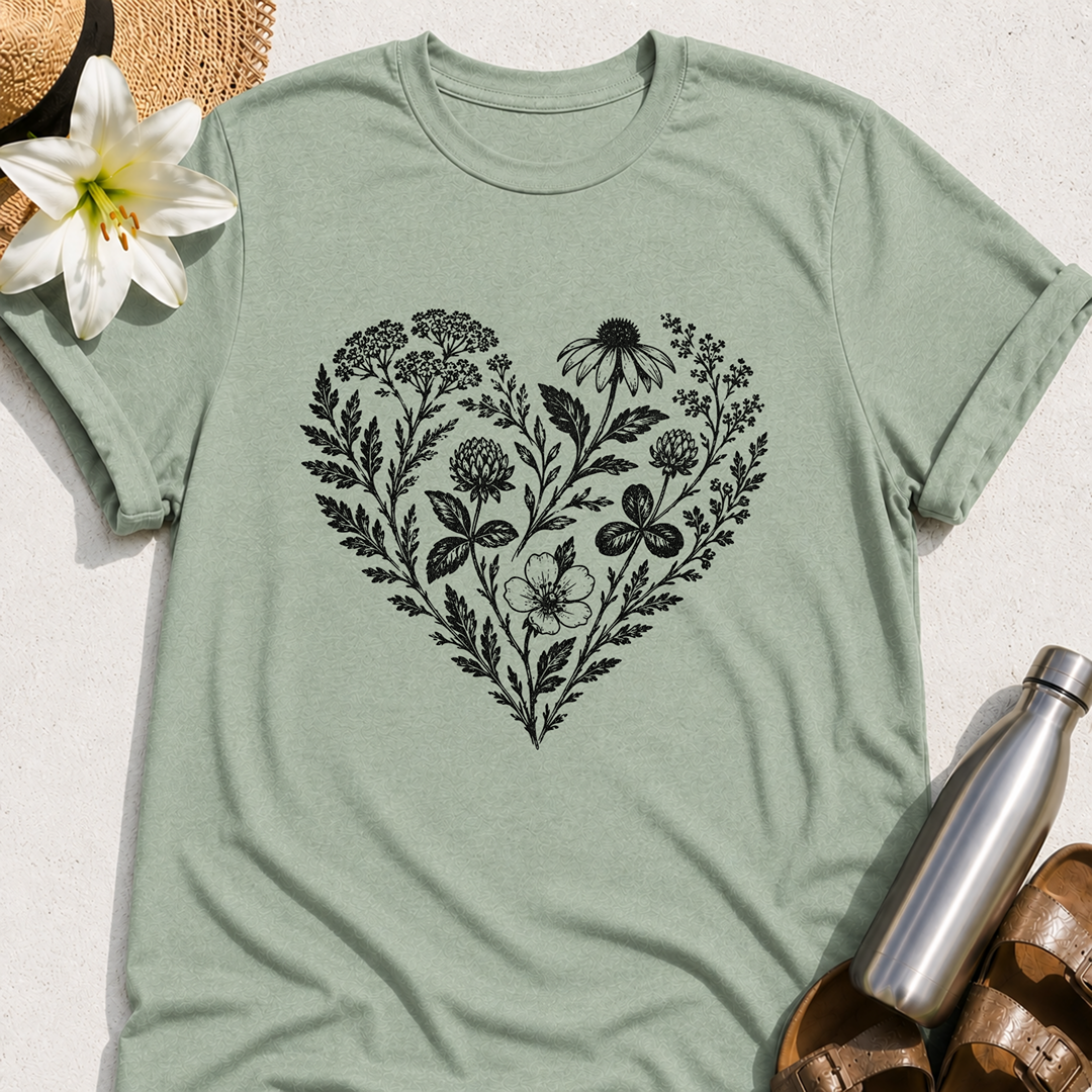 Heart Of Flowers T-Shirt