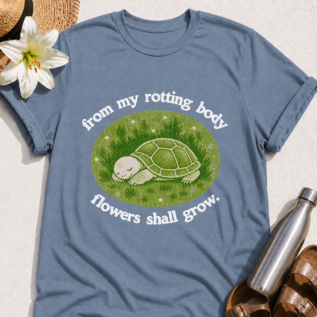Flowers Shall Grow Turtle T-Shirt